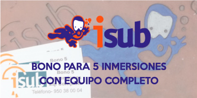 isub INMERSIONES 2 - Bono para 5 Inmersiones con Equipo Completo